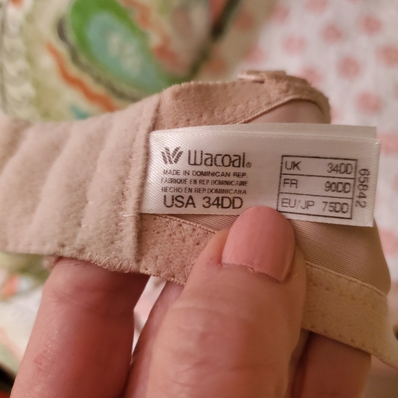 2 Wacoal convertible Bras 1 black 1 nude 34DD - Picture 4 of 5